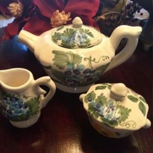 FORTEBRACCIO CERAMICHE, DIPINTO A MANO TEA SET